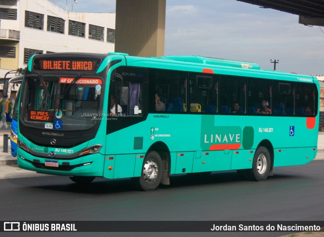Linave Transportes RJ 146.021 na cidade de Rio de Janeiro, Rio de Janeiro, Brasil, por Jordan Santos do Nascimento. ID da foto: 11954735.