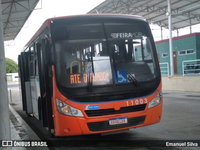 Auto Ônibus São João 11003 na cidade de Feira de Santana, Bahia, Brasil, por Emanuel Silva. ID da foto: 11955493.