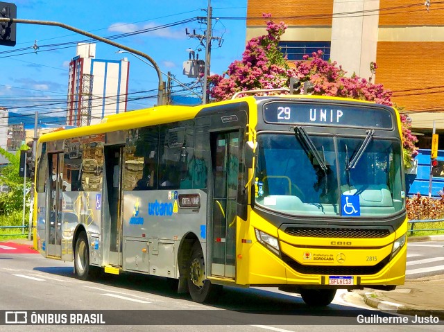 City Transporte Urbano Intermodal Sorocaba 2815 na cidade de Sorocaba, São Paulo, Brasil, por Guilherme Justo. ID da foto: 11956121.