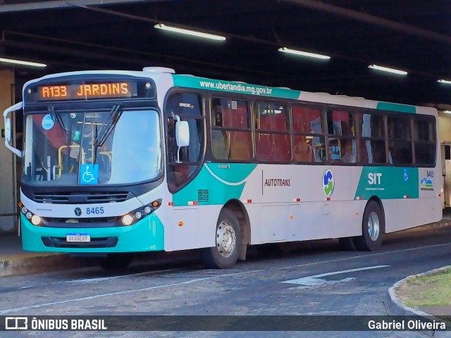 Autotrans Transportes Urbanos e Rodoviários 8465 na cidade de Uberlândia, Minas Gerais, Brasil, por Gabriel Oliveira. ID da foto: 11957163.