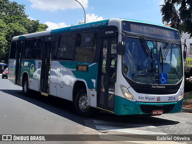 Transporte Urbano São Miguel 2014 na cidade de Uberlândia, Minas Gerais, Brasil, por Gabriel Oliveira. ID da foto: 11957164.
