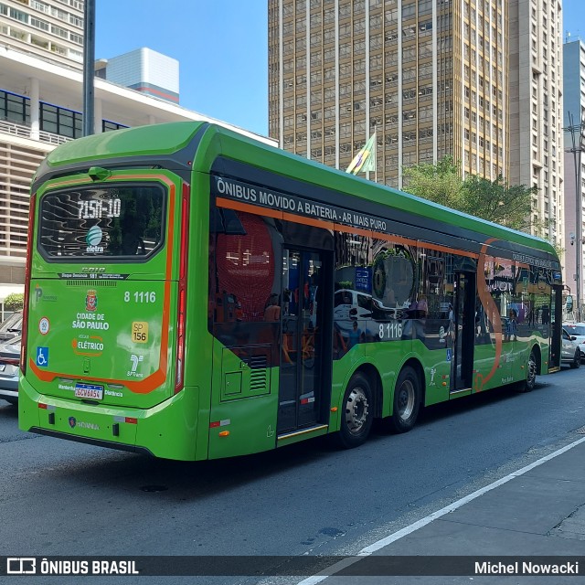 TRANSPPASS - Transporte de Passageiros 8 1116 na cidade de São Paulo, São Paulo, Brasil, por Michel Nowacki. ID da foto: 11959214.