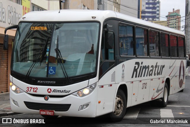 Rimatur Transportes 3712 na cidade de Curitiba, Paraná, Brasil, por Gabriel Marciniuk. ID da foto: 11957790.