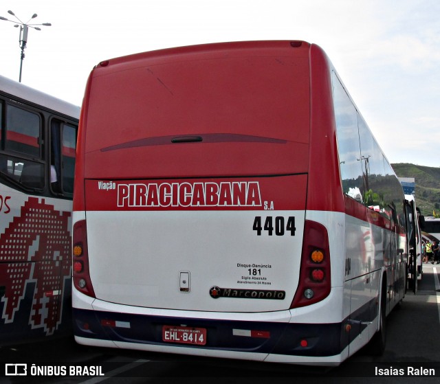 Viação Piracicabana 4404 na cidade de Aparecida, São Paulo, Brasil, por Isaias Ralen. ID da foto: 11957196.