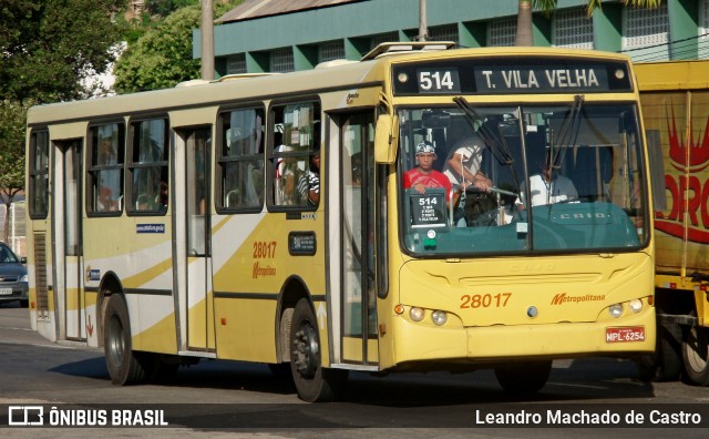 Metropolitana Transportes e Serviços 28017 na cidade de Vitória, Espírito Santo, Brasil, por Leandro Machado de Castro. ID da foto: 11957616.