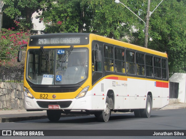 Empresa Metropolitana 822 na cidade de Recife, Pernambuco, Brasil, por Jonathan Silva. ID da foto: 11957993.