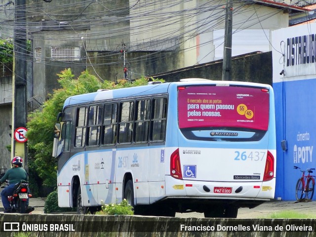 Maraponga Transportes 26437 na cidade de Fortaleza, Ceará, Brasil, por Francisco Dornelles Viana de Oliveira. ID da foto: 11958148.