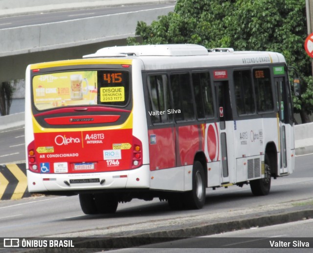 Auto Viação Alpha A48113 na cidade de Rio de Janeiro, Rio de Janeiro, Brasil, por Valter Silva. ID da foto: 11960179.