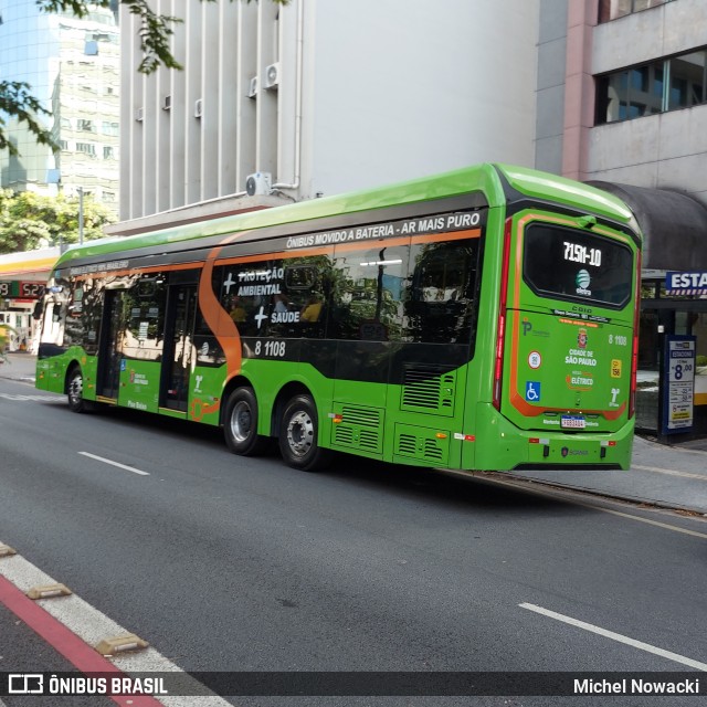 TRANSPPASS - Transporte de Passageiros 8 1108 na cidade de São Paulo, São Paulo, Brasil, por Michel Nowacki. ID da foto: 11961057.