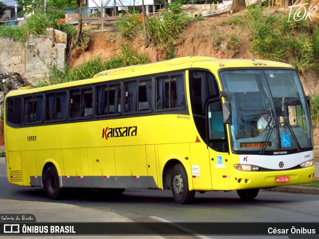 Kaissara - Viação Caiçara 15937 na cidade de Belo Horizonte, Minas Gerais, Brasil, por César Ônibus. ID da foto: 11961061.
