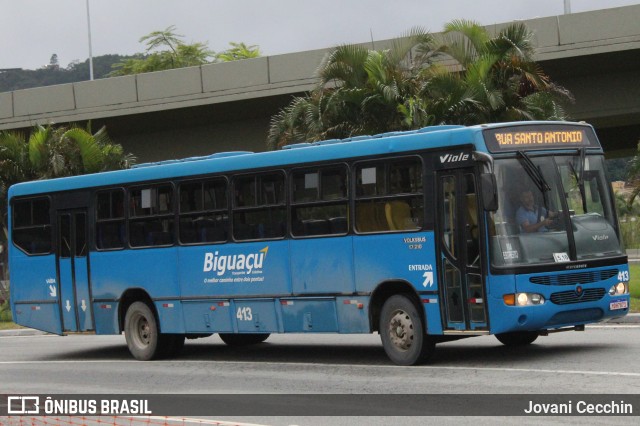 Biguaçu Transportes Coletivos Administração e Participação 413 na cidade de Florianópolis, Santa Catarina, Brasil, por Jovani Cecchin. ID da foto: 11961228.