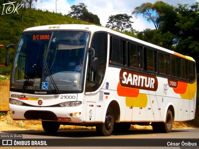 Saritur - Santa Rita Transporte Urbano e Rodoviário 21000 na cidade de Nova União, Minas Gerais, Brasil, por César Ônibus. ID da foto: 11960982.