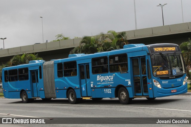 Biguaçu Transportes Coletivos Administração e Participação 1102 na cidade de Florianópolis, Santa Catarina, Brasil, por Jovani Cecchin. ID da foto: 11961368.