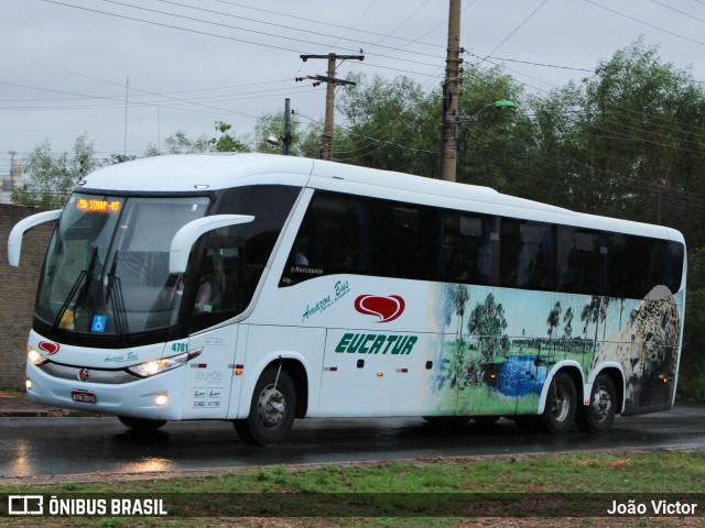Eucatur - Empresa União Cascavel de Transportes e Turismo 4701 na cidade de Cuiabá, Mato Grosso, Brasil, por João Victor. ID da foto: 11961490.
