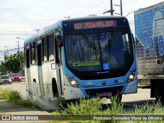 Maraponga Transportes 26010 na cidade de Fortaleza, Ceará, Brasil, por Francisco Dornelles Viana de Oliveira. ID da foto: 11960288.