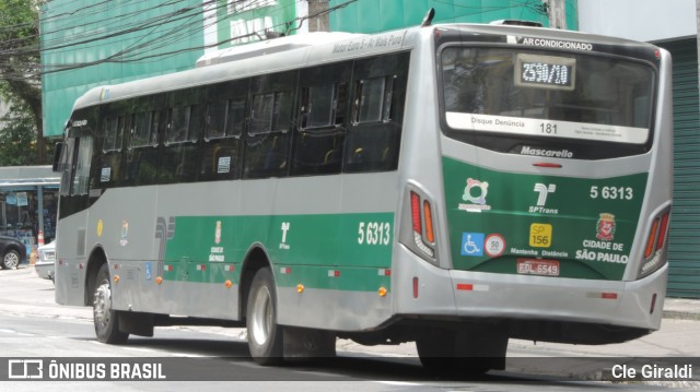 Transunião Transportes 5 6313 na cidade de São Paulo, São Paulo, Brasil, por Cle Giraldi. ID da foto: 11959851.