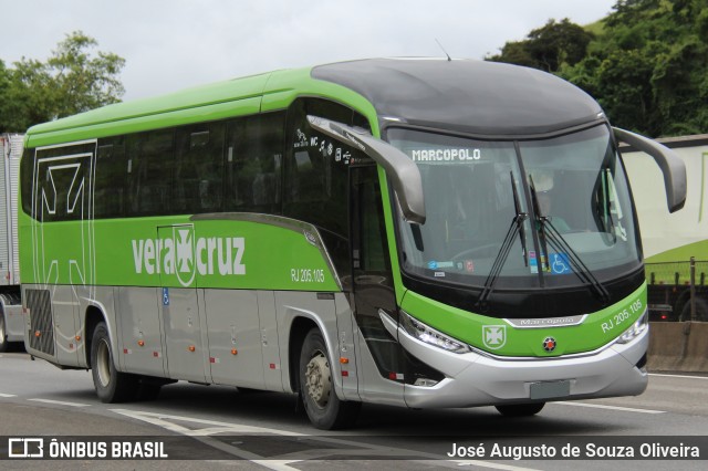 Viação Vera Cruz RJ 205.105 na cidade de Piraí, Rio de Janeiro, Brasil, por José Augusto de Souza Oliveira. ID da foto: 11960961.