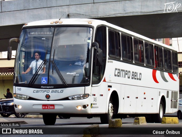 Viação Campo Belo - VCB Transportes 745 na cidade de Belo Horizonte, Minas Gerais, Brasil, por César Ônibus. ID da foto: 11961051.