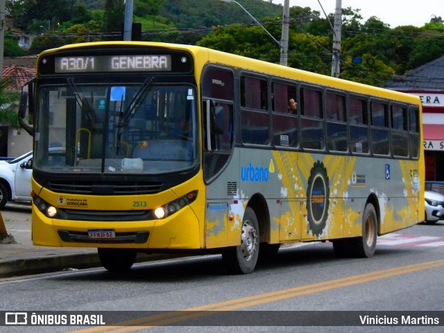 City Transporte Urbano Intermodal Sorocaba 2513 na cidade de Sorocaba, São Paulo, Brasil, por Vinicius Martins. ID da foto: 11962775.