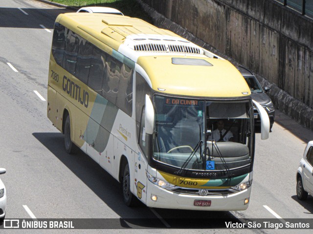 Empresa Gontijo de Transportes 7080 na cidade de Salvador, Bahia, Brasil, por Victor São Tiago Santos. ID da foto: 11962726.