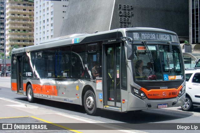 TRANSPPASS - Transporte de Passageiros 8 1602 na cidade de São Paulo, São Paulo, Brasil, por Diego Lip. ID da foto: 11963582.