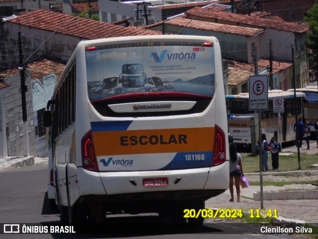 Vitória Transportes 181168 na cidade de São Cristóvão, Sergipe, Brasil, por Clenilson Silva . ID da foto: 11962170.