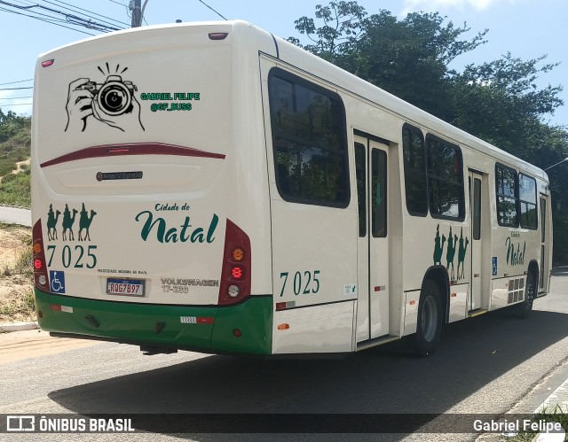 Transportes Cidade do Natal 7 025 na cidade de Natal, Rio Grande do Norte, Brasil, por Gabriel Felipe. ID da foto: 11961918.