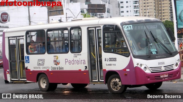 Auto Viação Monte Cristo AL-00008 na cidade de Belém, Pará, Brasil, por Bezerra Bezerra. ID da foto: 11963352.