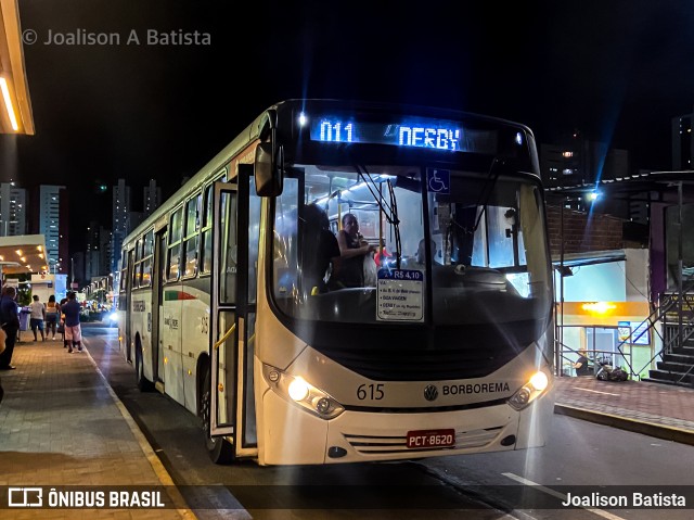Borborema Imperial Transportes 615 na cidade de Recife, Pernambuco, Brasil, por Joalison Batista. ID da foto: 11963999.