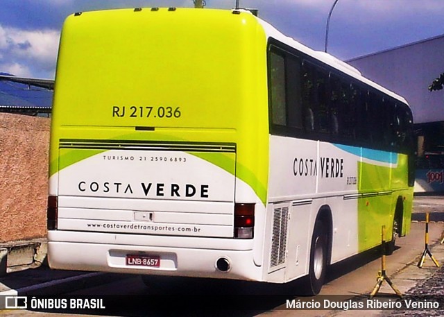 Costa Verde Transportes RJ 217.036 na cidade de Rio de Janeiro, Rio de Janeiro, Brasil, por Márcio Douglas Ribeiro Venino. ID da foto: 11963026.