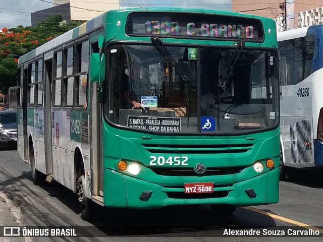 OT Trans - Ótima Salvador Transportes 20452 na cidade de Salvador, Bahia, Brasil, por Alexandre Souza Carvalho. ID da foto: 11962463.