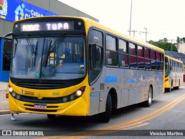 City Transporte Urbano Intermodal Sorocaba 2533 na cidade de Sorocaba, São Paulo, Brasil, por Vinicius Martins. ID da foto: 11962769.