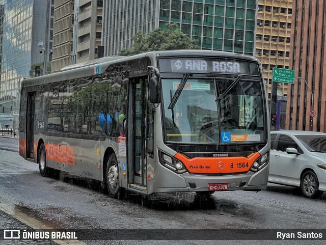 TRANSPPASS - Transporte de Passageiros 8 1564 na cidade de São Paulo, São Paulo, Brasil, por Ryan Santos. ID da foto: 11961605.