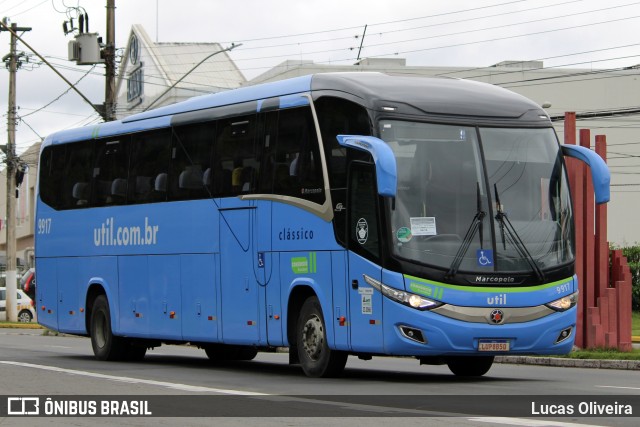 UTIL - União Transporte Interestadual de Luxo 9917 na cidade de Juiz de Fora, Minas Gerais, Brasil, por Lucas Oliveira. ID da foto: 11962383.