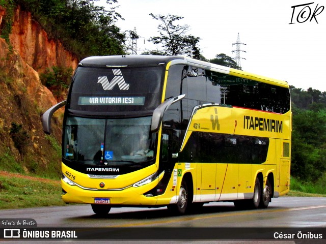 Viação Nova Itapemirim 40216 na cidade de Sabará, Minas Gerais, Brasil, por César Ônibus. ID da foto: 11962958.
