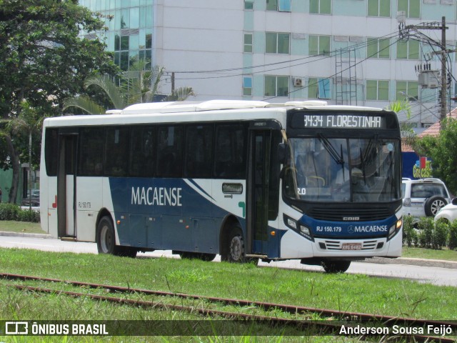 Rápido Macaense RJ 150.179 na cidade de Macaé, Rio de Janeiro, Brasil, por Anderson Sousa Feijó. ID da foto: 11963419.