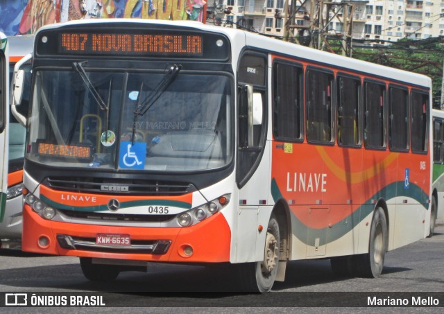 Linave Transportes 0435 na cidade de Nova Iguaçu, Rio de Janeiro, Brasil, por Mariano Mello. ID da foto: 11965269.