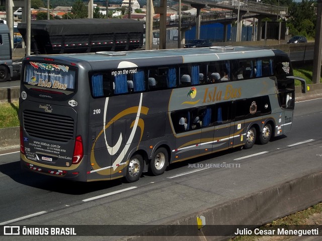 Isla Bus Transportes 2100 na cidade de São José dos Pinhais, Paraná, Brasil, por Julio Cesar Meneguetti. ID da foto: 11965547.