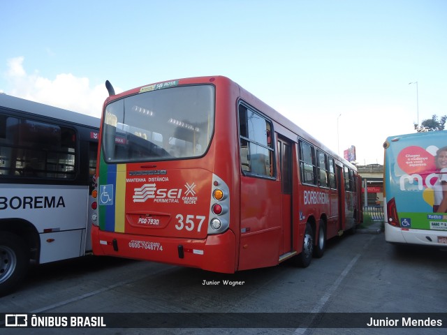 Borborema Imperial Transportes 357 na cidade de Recife, Pernambuco, Brasil, por Junior Mendes. ID da foto: 11965225.