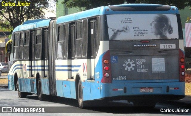 Metrobus 1137 na cidade de Goiânia, Goiás, Brasil, por Carlos Júnior. ID da foto: 11965586.