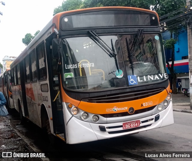 Linave Transportes A03040 na cidade de Nova Iguaçu, Rio de Janeiro, Brasil, por Lucas Alves Ferreira. ID da foto: 11965851.
