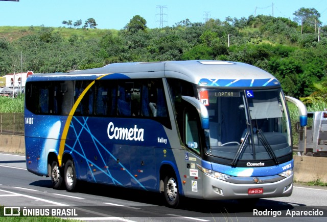 Viação Cometa 14107 na cidade de Aparecida, São Paulo, Brasil, por Rodrigo  Aparecido. ID da foto: 11964687.