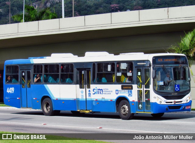 Transporte Coletivo Estrela 4419 na cidade de Florianópolis, Santa Catarina, Brasil, por João Antonio Müller Muller. ID da foto: 11964575.