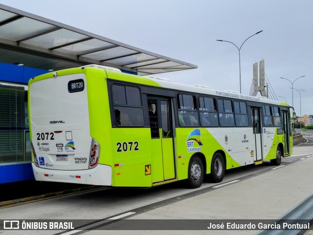 Itajaí Transportes Coletivos 2072 na cidade de Campinas, São Paulo, Brasil, por José Eduardo Garcia Pontual. ID da foto: 11964365.