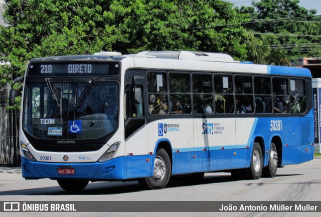 Transol Transportes Coletivos 50381 na cidade de Florianópolis, Santa Catarina, Brasil, por João Antonio Müller Muller. ID da foto: 11964567.