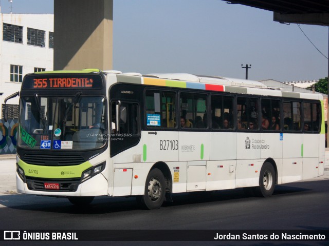 Caprichosa Auto Ônibus B27103 na cidade de Rio de Janeiro, Rio de Janeiro, Brasil, por Jordan Santos do Nascimento. ID da foto: 11967512.