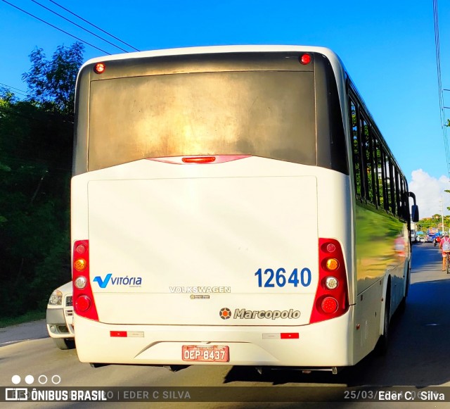 Vitória Transportes 12640 na cidade de Aracaju, Sergipe, Brasil, por Eder C.  Silva. ID da foto: 11966977.
