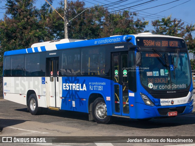 Viação Estrela RJ 177.051 na cidade de Niterói, Rio de Janeiro, Brasil, por Jordan Santos do Nascimento. ID da foto: 11967345.