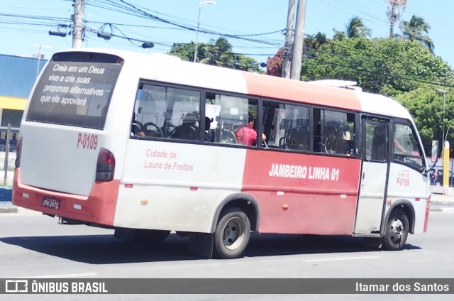 TRANSLAUF - Transporte Complementar de Lauro de Freitas P-0109 na cidade de Lauro de Freitas, Bahia, Brasil, por Itamar dos Santos. ID da foto: 11967306.