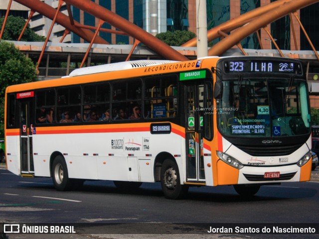 Transportes Paranapuan B10070 na cidade de Rio de Janeiro, Rio de Janeiro, Brasil, por Jordan Santos do Nascimento. ID da foto: 11967223.